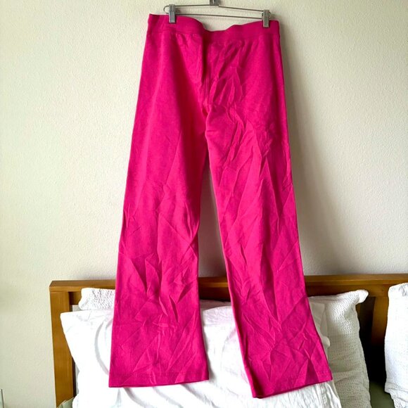 Love N Kisses y2k 2000s Pink Rhinestone Flared Track Pants M - Picture 5 of 5